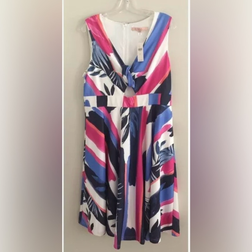 Anthropologie Hutch April Keyhole/Bow Fit & Flare Sleeveless Dress/XS/EUC-Fast